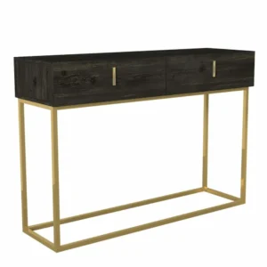 Κονσόλα ArteLibre Mykonos Καφέ/Μπρονζέ Βάση Μοριοσανίδα/Μελαμίνη/Μέταλλο 120x37x84cm - Image 5