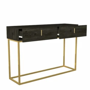 Κονσόλα ArteLibre Mykonos Καφέ/Μπρονζέ Βάση Μοριοσανίδα/Μελαμίνη/Μέταλλο 120x37x84cm - Image 6