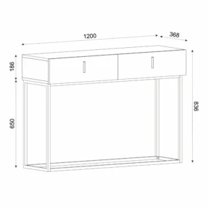 Κονσόλα ArteLibre Mykonos Καφέ/Μπρονζέ Βάση Μοριοσανίδα/Μελαμίνη/Μέταλλο 120x37x84cm - Image 7