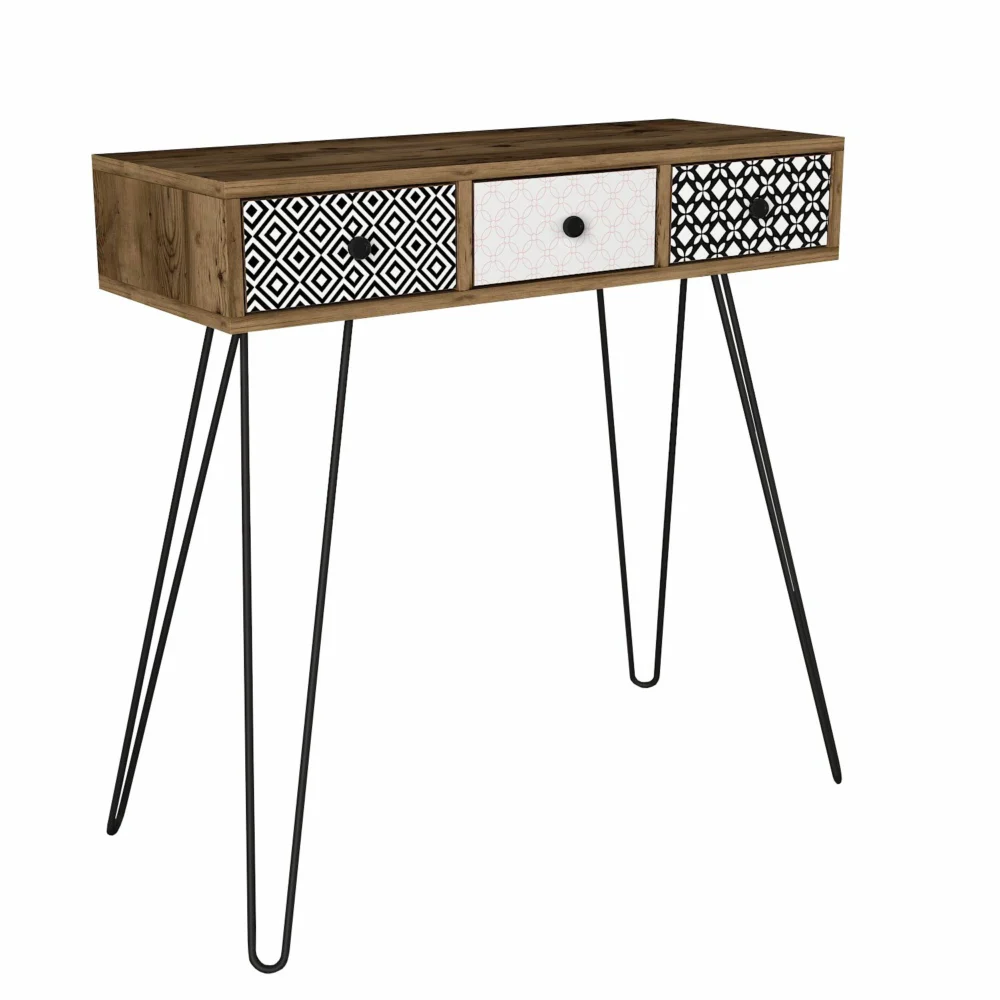 Κονσόλα ArteLibre LIDYA Καφέ Με Σχέδιο 90x35x91cm