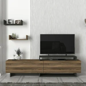 Σύνθετο ArteLibre WENDY Καρυδί/Ανθρακί 180x31.4x48.6cm - Image 4