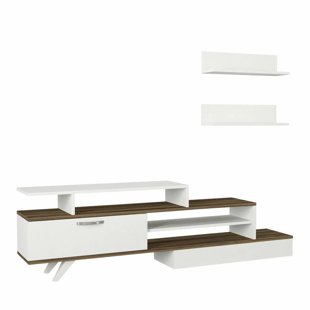 Σύνθετο ArteLibre KEVIN Λευκό/Καρυδί 180x29.6x51.8cm