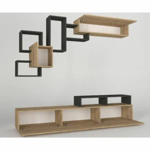 Σύνθετο ArteLibre MONTANA Sapphire/Ανθρακί Μοριοσανίδα 210x36.8x33.9cm - Image 2