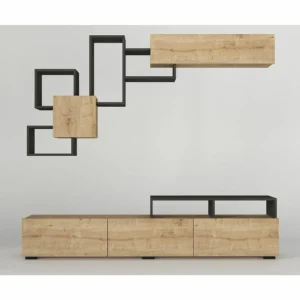 Σύνθετο ArteLibre MONTANA Sapphire/Ανθρακί Μοριοσανίδα 210x36.8x33.9cm - Image 3