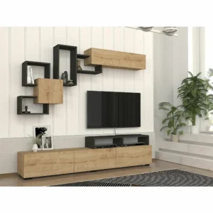 Σύνθετο ArteLibre MONTANA Sapphire/Ανθρακί Μοριοσανίδα 210x36.8x33.9cm - Image 4