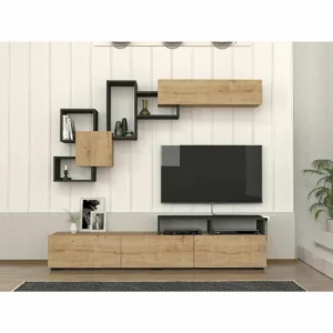 Σύνθετο ArteLibre MONTANA Sapphire/Ανθρακί Μοριοσανίδα 210x36.8x33.9cm - Image 5