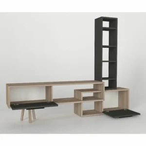 Σύνθετο ArteLibre NEVADA Cordoba/Ανθρακί Μοριοσανίδα 167x29.8x133.5cm - Image 2