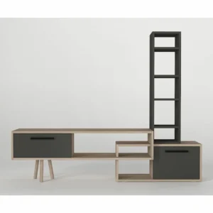 Σύνθετο ArteLibre NEVADA Cordoba/Ανθρακί Μοριοσανίδα 167x29.8x133.5cm - Image 3