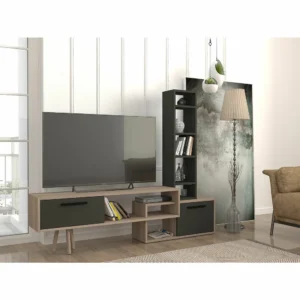 Σύνθετο ArteLibre NEVADA Cordoba/Ανθρακί Μοριοσανίδα 167x29.8x133.5cm - Image 5