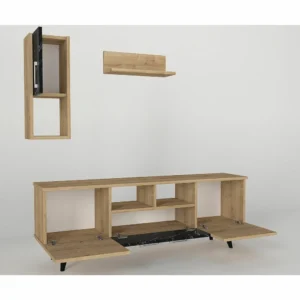 Σύνθετο ArteLibre UTAH Sapphire/Καφέ Μοριοσανίδα 140x29.5x46cm - Image 2