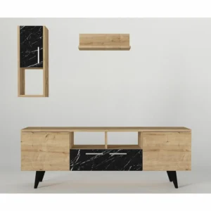 Σύνθετο ArteLibre UTAH Sapphire/Καφέ Μοριοσανίδα 140x29.5x46cm - Image 3