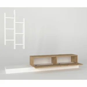 Σύνθετο ArteLibre ILLINOIS Λευκό/Sapphire Μοριοσανίδα 180x29.5x30.8cm - Image 2