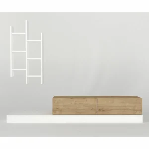 Σύνθετο ArteLibre ILLINOIS Λευκό/Sapphire Μοριοσανίδα 180x29.5x30.8cm - Image 3