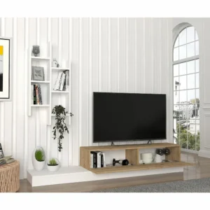 Σύνθετο ArteLibre ILLINOIS Λευκό/Sapphire Μοριοσανίδα 180x29.5x30.8cm - Image 6