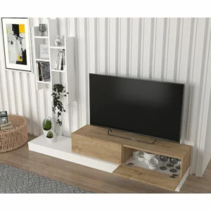 Σύνθετο ArteLibre ILLINOIS Λευκό/Sapphire Μοριοσανίδα 180x29.5x30.8cm - Image 7