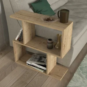 Τραπεζάκι Άκρης ArteLibre MATHRAKI Φυσικό Μοριοσανίδα/Μελαμίνη 60x20x60cm - Image 3