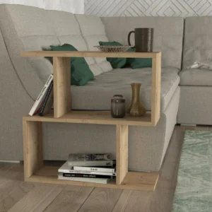 Τραπεζάκι Άκρης ArteLibre MATHRAKI Φυσικό Μοριοσανίδα/Μελαμίνη 60x20x60cm - Image 4