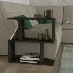 Τραπεζάκι Άκρης ArteLibre MATHRAKI Wenge Μοριοσανίδα/Μελαμίνη 60x20x60cm - Image 4