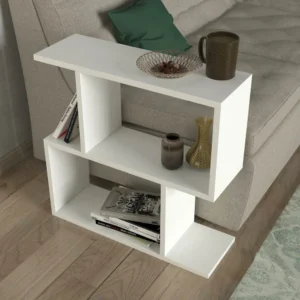 Τραπεζάκι Άκρης ArteLibre MATHRAKI Λευκό Μοριοσανίδα/Μελαμίνη 60x20x60cm - Image 3