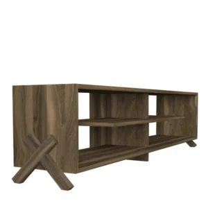 Έπιπλο Τηλεόρασης ArteLibre IRAKLEIA Καρυδί Μοριοσανίδα/Μελαμίνη 148x30x39cm - Image 2