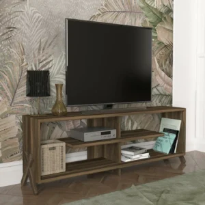 Έπιπλο Τηλεόρασης ArteLibre IRAKLEIA Καρυδί Μοριοσανίδα/Μελαμίνη 148x30x39cm - Image 4