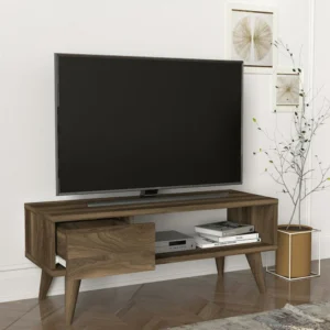 Έπιπλο Τηλεόρασης ArteLibre TELENDOS Καρυδί Μοριοσανίδα/Μελαμίνη 90x30x33cm - Image 4