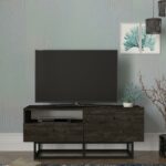 Έπιπλο Τηλεόρασης ArteLibre IOS Wenge Μοριοσανίδα/Μελαμίνη/Mέταλλο 120x37x46cm - Image 3