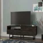 Έπιπλο Τηλεόρασης ArteLibre IOS Wenge Μοριοσανίδα/Μελαμίνη/Mέταλλο 120x37x46cm - Image 4