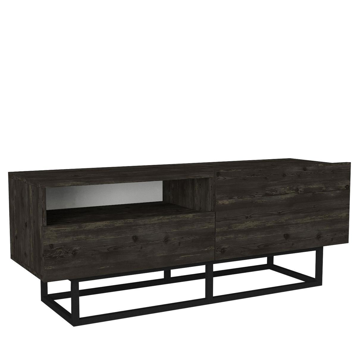 Έπιπλο Τηλεόρασης ArteLibre IOS Wenge Μοριοσανίδα/Μελαμίνη/Mέταλλο 120x37x46cm Έπιπλο Τηλεόρασης ArteLibre IOS Wenge Μοριοσανίδα/Μελαμίνη/Mέταλλο 120x37x46cm