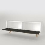 Έπιπλο Τηλεόρασης ArteLibre SCHIZA Λευκό/Ανθρακί Μοριοσανίδα/Μελαμίνη 120x30x45cm - Image 3