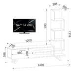 Σύνθετο Τηλεόρασης ArteLibre KEROS Λευκό/Cordoba Μοριοσανίδα/Μελαμίνη 150x30x132cm - Image 8