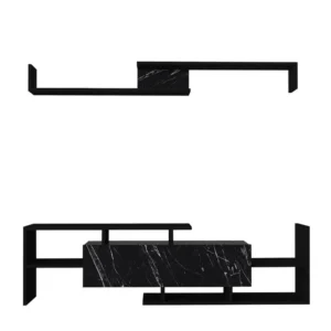 Σύνθετο Τηλεόρασης ArteLibre DREAM Μαύρο Μοριοσανίδα/Μελαμίνη 154x25x170cm - Image 3