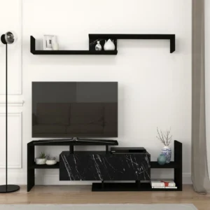 Σύνθετο Τηλεόρασης ArteLibre DREAM Μαύρο Μοριοσανίδα/Μελαμίνη 154x25x170cm - Image 4