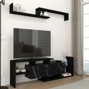 Σύνθετο Τηλεόρασης ArteLibre DREAM Μαύρο Μοριοσανίδα/Μελαμίνη 154x25x170cm - Image 5