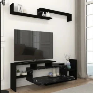 Σύνθετο Τηλεόρασης ArteLibre DREAM Μαύρο Μοριοσανίδα/Μελαμίνη 154x25x170cm - Image 6