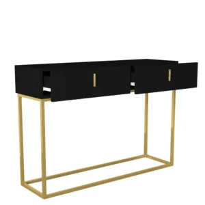 Κονσόλα ArteLibre MYKONOS Μαύρο/Μπρονζέ Μοριοσανίδα/Μελαμίνη/Μέταλλο 120x37x84cm - Image 2