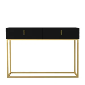 Κονσόλα ArteLibre MYKONOS Μαύρο/Μπρονζέ Μοριοσανίδα/Μελαμίνη/Μέταλλο 120x37x84cm - Image 3