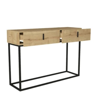 Κονσόλα ArteLibre MYKONOS Φυσικό/Μαύρο Μοριοσανίδα/Μελαμίνη/Μέταλλο 120x37x84cm - Image 2