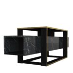 Έπιπλο Τηλεόρασης ArteLibre LEVITHA Μαύρο Μοριοσανίδα/Μελαμίνη 160x50x46cm - Image 3