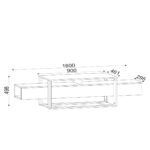 Έπιπλο Τηλεόρασης ArteLibre LEVITHA Μαύρο Μοριοσανίδα/Μελαμίνη 160x50x46cm - Image 7