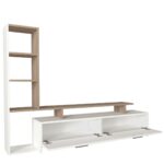 Έπιπλο Τηλεόρασης ArteLibre ELASA Λευκό/Cordoba Μοριοσανίδα/Μελαμίνη 168x31x120cm - Image 2