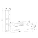 Έπιπλο Τηλεόρασης ArteLibre ELASA Λευκό/Cordoba Μοριοσανίδα/Μελαμίνη 168x31x120cm - Image 9