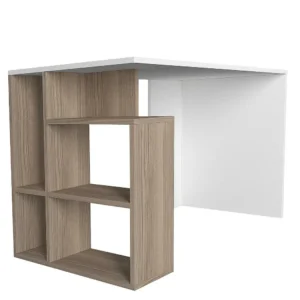 Γραφείο ArteLibre ANTIKERI Λευκό/Φυσικό Μοριοσανίδα/Μελαμίνη 120x60x74cm - Image 2