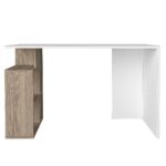 Γραφείο ArteLibre ANTIKERI Λευκό/Φυσικό Μοριοσανίδα/Μελαμίνη 120x60x74cm - Image 3