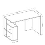 Γραφείο ArteLibre ANTIKERI Λευκό/Φυσικό Μοριοσανίδα/Μελαμίνη 120x60x74cm - Image 6