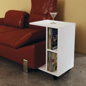 Τραπεζάκι Άκρης ArteLibre KITHROS Λευκό Μοριοσανίδα/Μελαμίνη 35x45x65cm - Image 2