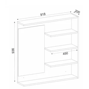 Έπιπλο Μπάνιου ArteLibre ARKO Λευκό Μοριοσανίδα/Μελαμίνη 92x20x94cm - Image 10