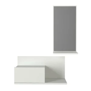 Έπιπλο Εισόδου ArteLibre RODOS Λευκό Μοριοσανίδα/Μελαμίνη 60x30x100cm - Image 3