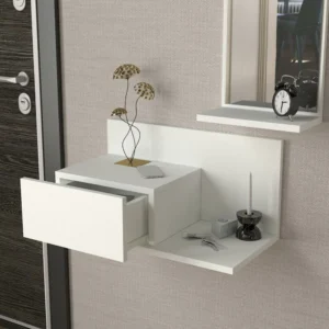 Έπιπλο Εισόδου ArteLibre RODOS Λευκό Μοριοσανίδα/Μελαμίνη 60x30x100cm - Image 9