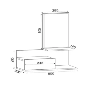 Έπιπλο Εισόδου ArteLibre RODOS Λευκό Μοριοσανίδα/Μελαμίνη 60x30x100cm - Image 10